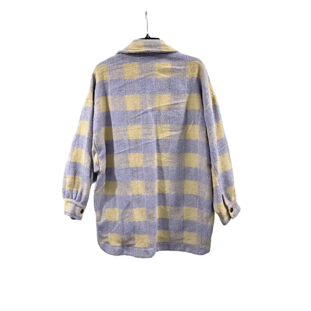 NWT Princess Polly Keelee Purple Plaid Oversized Jacket- Size Small/Medium - Picture 4 of 9